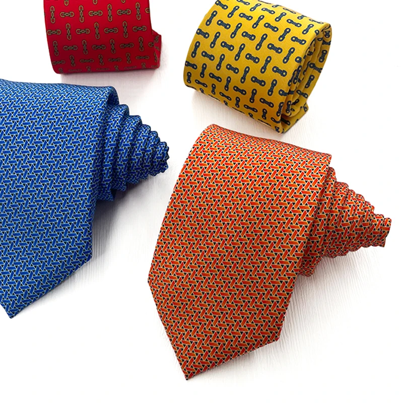 Мужские модные галстуки с геометрическим