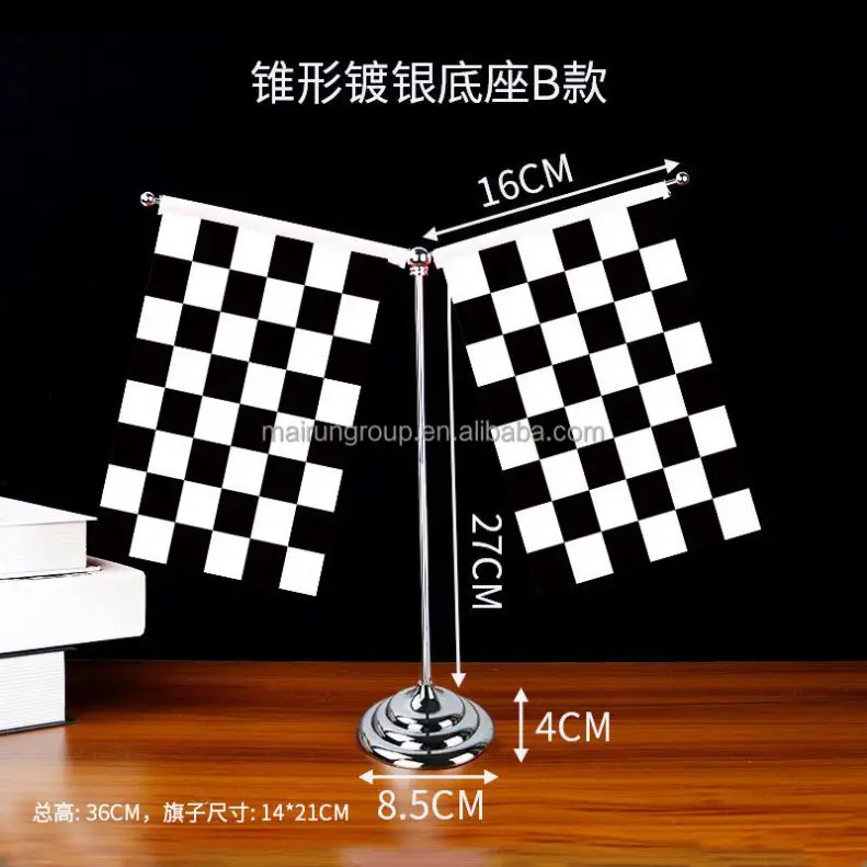 Checkered Flag Hand Signal Flags Black and White Chequered Racing Flag