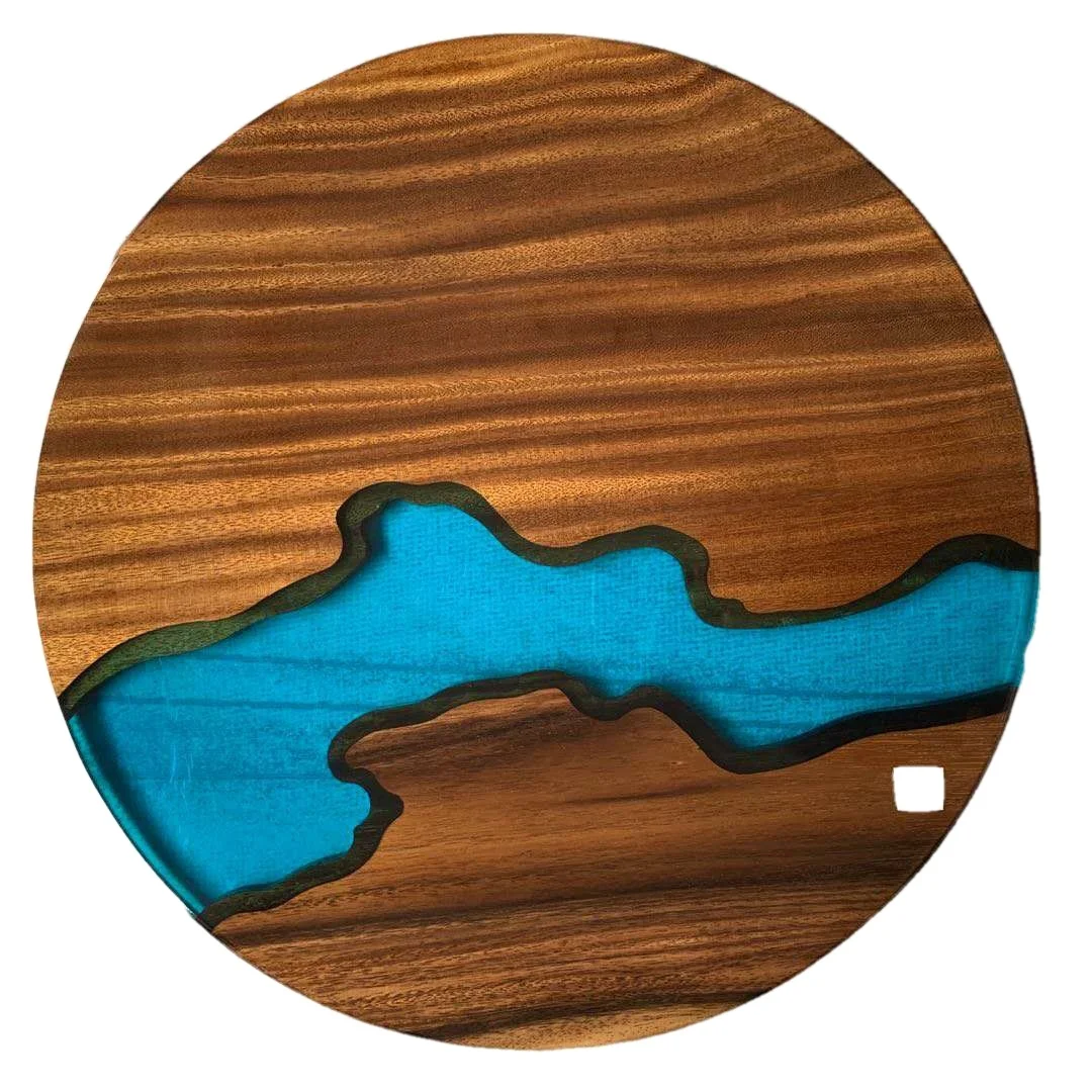 High Quality Coffee River Solid Wood Dining table restaurant table Resin Epoxy table