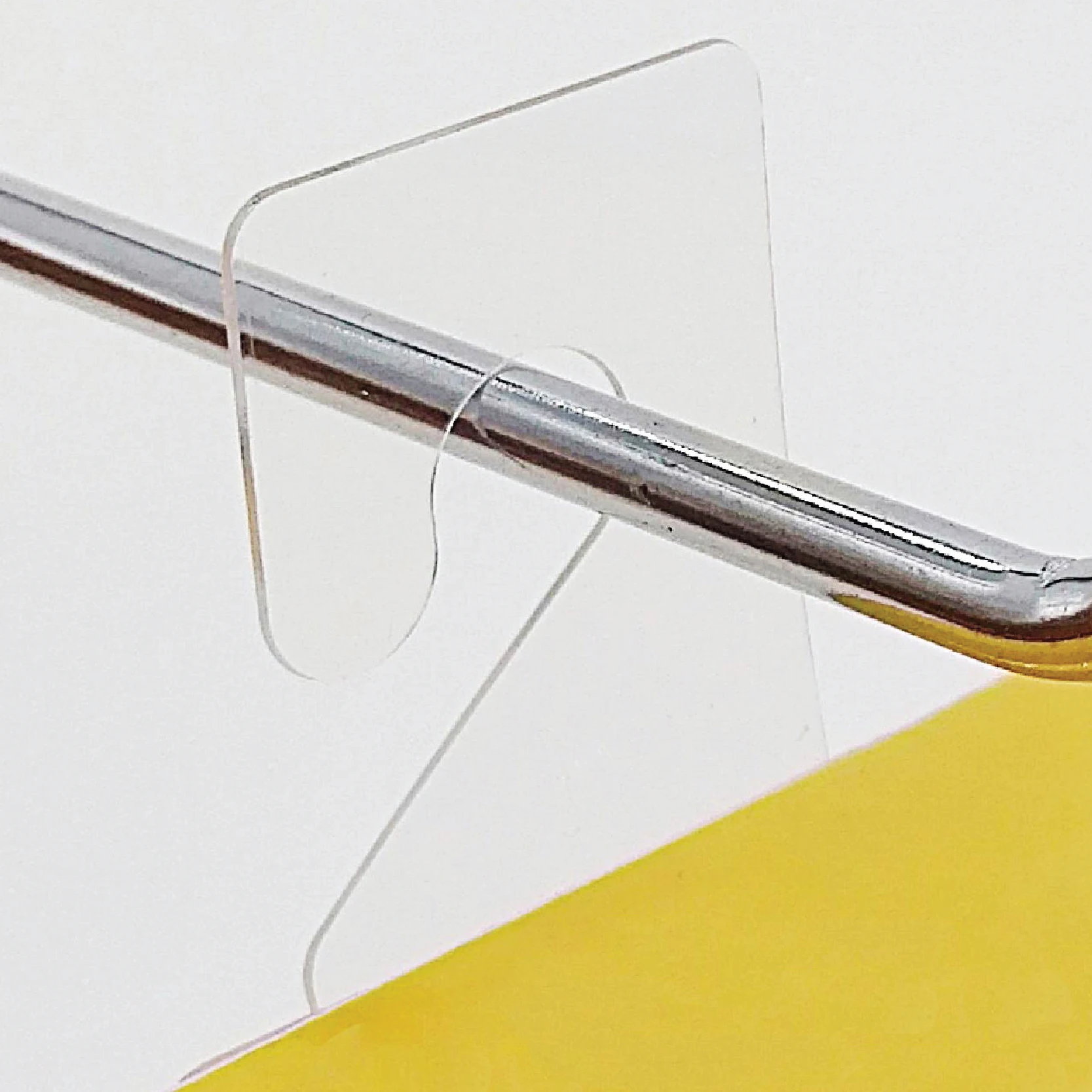 Factory Hot Sale Clear Self Adhesive Hang Tabs Hooks Plastic Display Hand Tabs Slot Hole Folding Tab for Store Retail Display