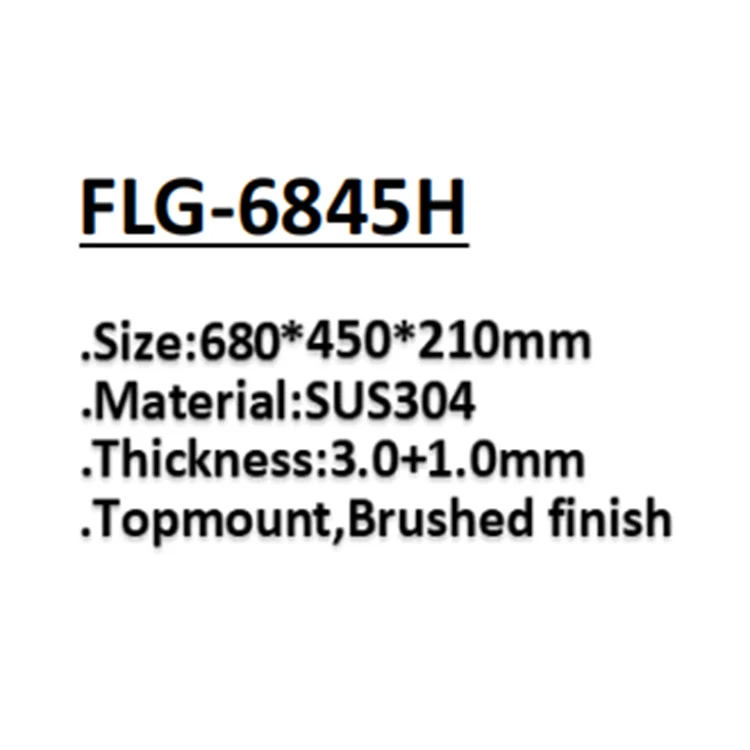 FLG 304 Basin Deep Laundry Kitchen Sink Handmade Sink for Cabine Unique Drainboard Stainless Steel Silver Square Modern 
