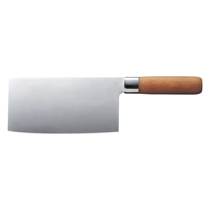 Stainless Steel Chinese Cleaver knife Safe and Non-stick Coating Blade with Anti-slip Wooden Handle Large Chinese Chefs Knife