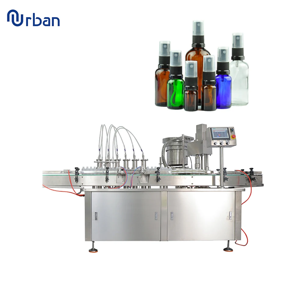 CE certification automatic 60ml 100ml 120ml spray bottle filling capping machine