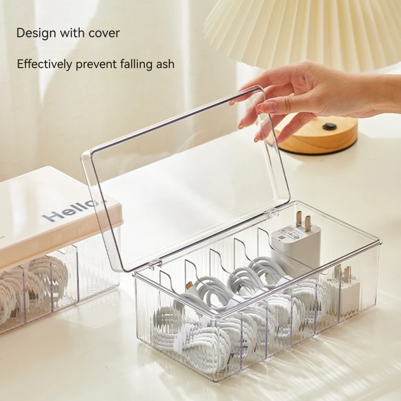 Data cable storage box  mobile phone power charging cable  charger organize  artifact  desktop cable