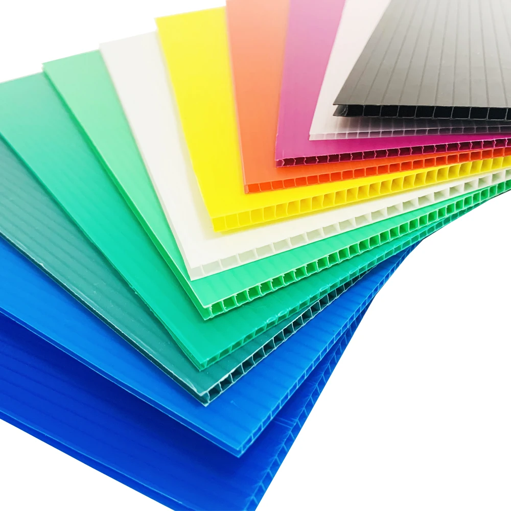 plastic pp corrugated Correx sheet cushion rack sheet