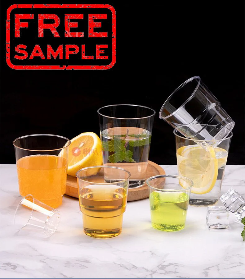 FREE SAMPLE wholesale ECO friendly custom printed logo Extra thick wall transparent  pp plastic cup disposable plastic cup