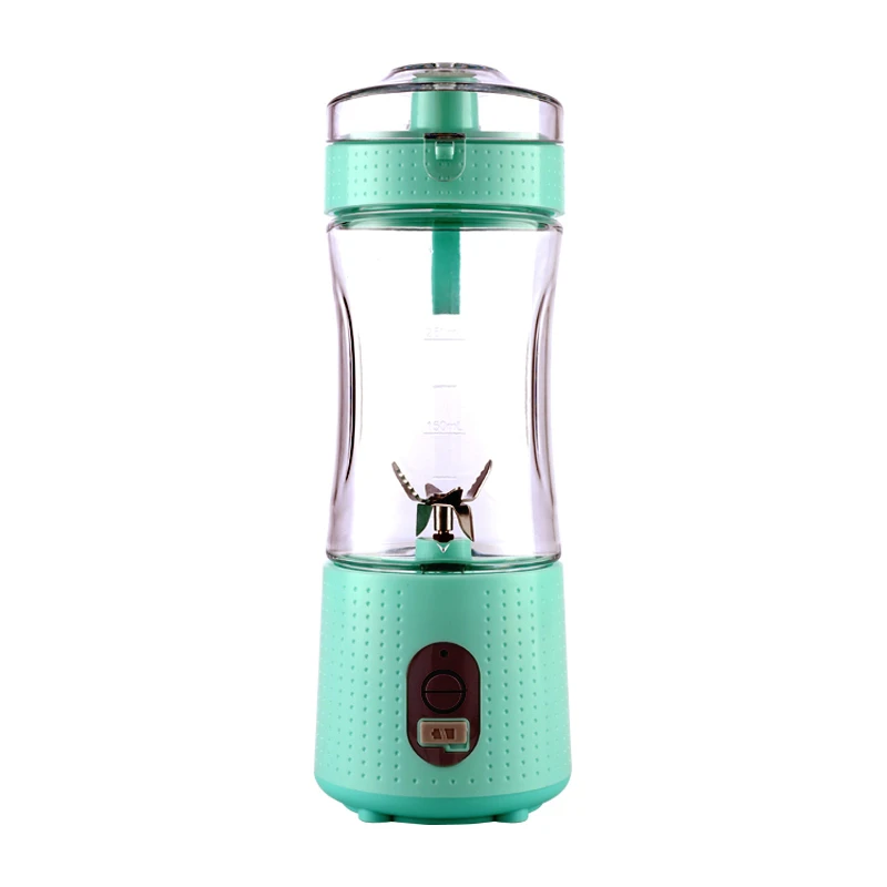 First Piece Special price 7.4v 230w plastic portable mini chargeable ice crusher blender 380ml sport coffee shaker bottle set
