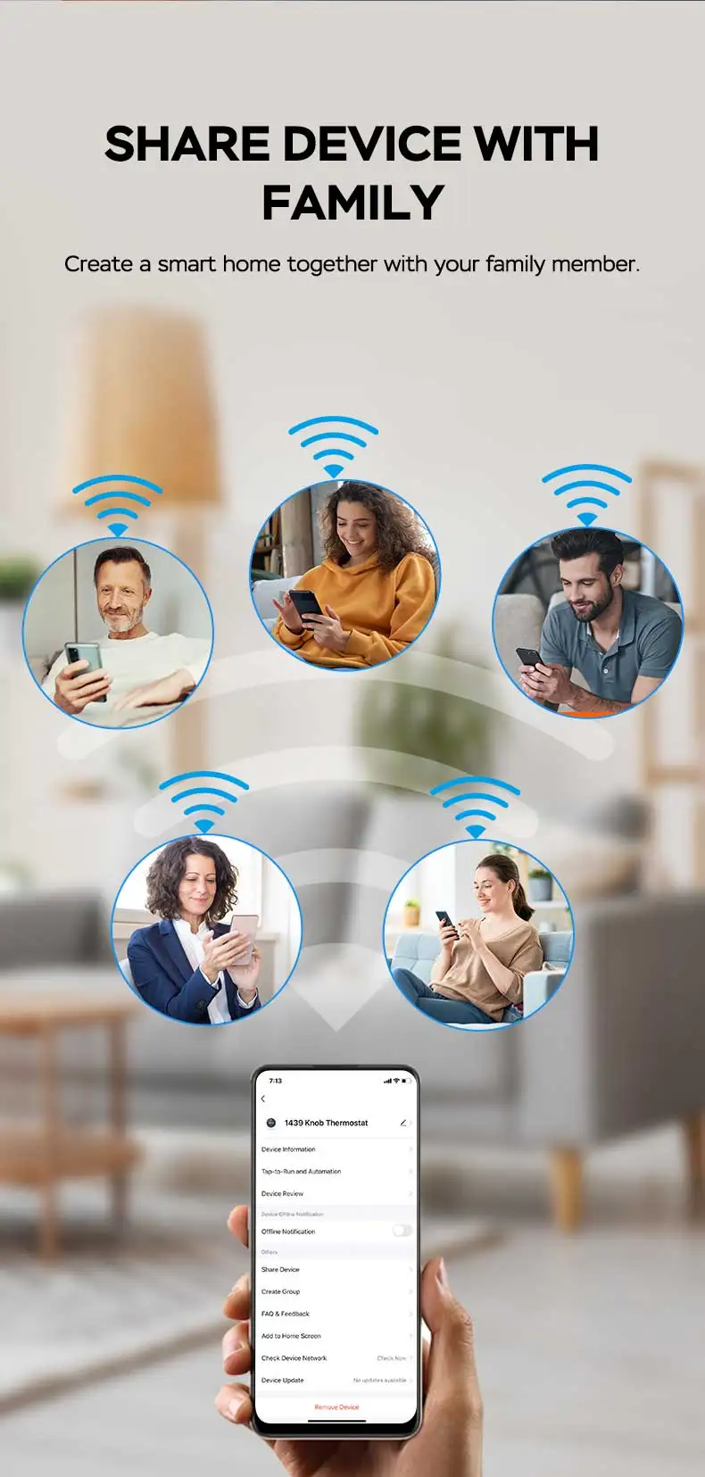 Modern 5A Smart TFT Knob WiFi Thermostat TUYA App Compatible with Alexa Google Assistant Seven Color Water Heating/Gas Boiler