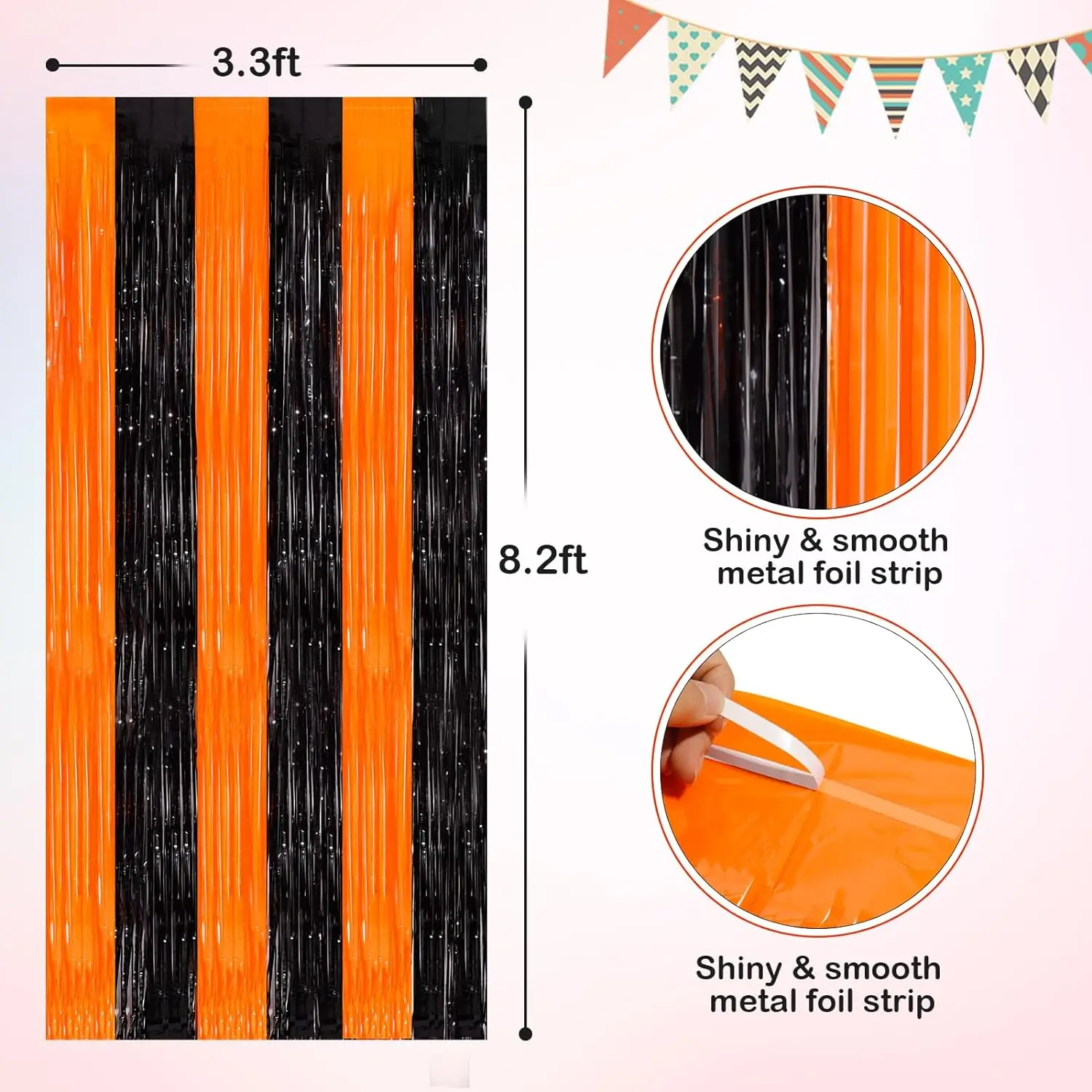 Holographic Tinsel Door Curtain Shimmering Foil Decoration for Party Entrances Rain curtain
