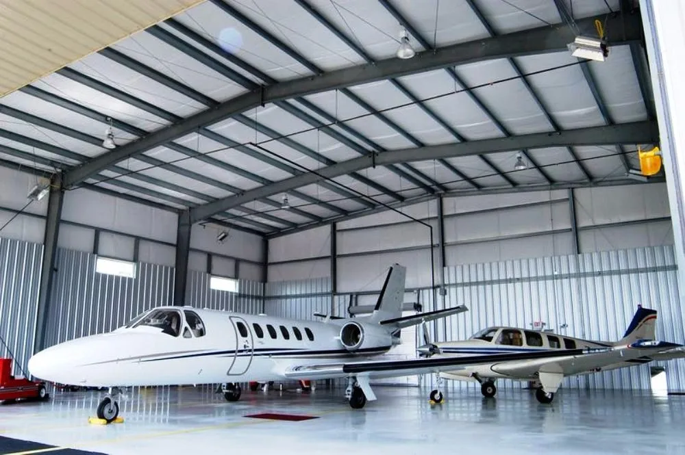 Commercial Prefab Modern Large Metal Modular Steel Frame Airplane Aircraft Hangar Garage