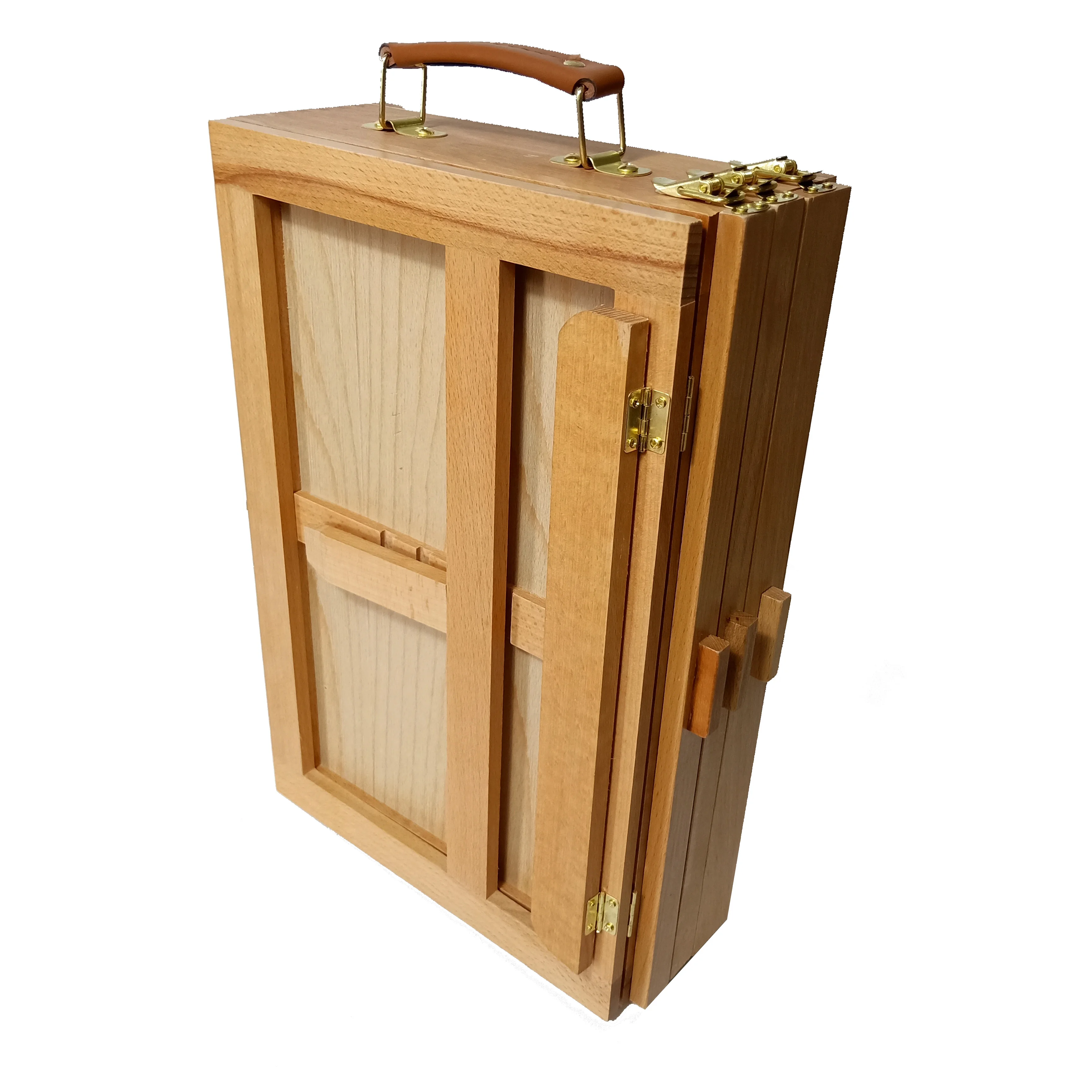 Art Supply Adjustable Portable Place Draw Round Desktop Beech pine wood Paint Sketch Easel Box