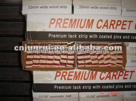 Rremium carpet clip wooden Carpet Gripper Tack Strip Smooth edge Carpet Accessory with concrete nails