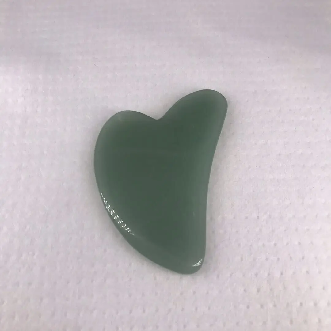 noiseless Face Massage natural stone rose quartz amethyst stones Gua Sha Natural Green jade
