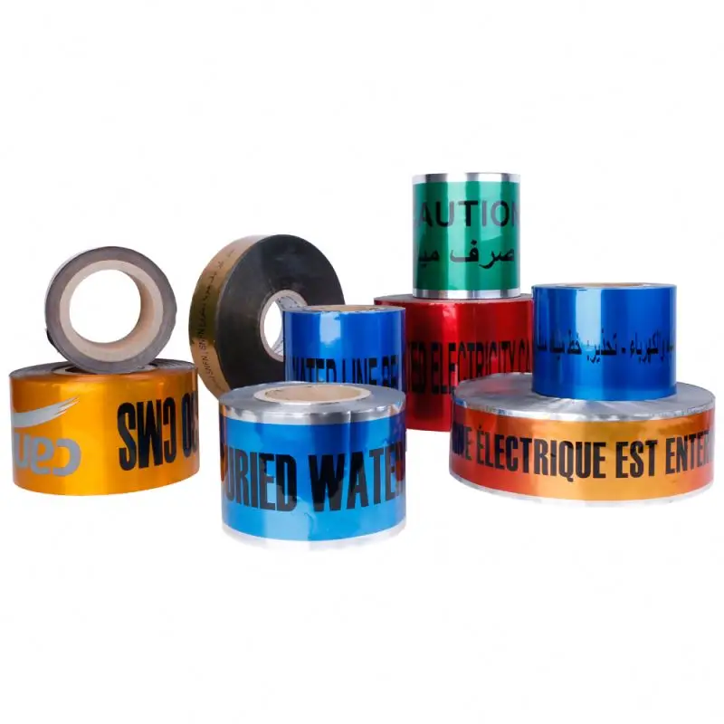 Gas line Detectable Buried Barricade Tape