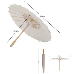 White Chinese Wedding Party Decoration Paper Umbrella Parasols