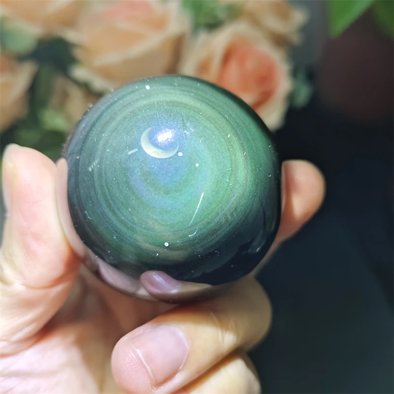 Kindfull Wholesale High Quality Rainbow Obsidian Sphere Healing Stones Ball For Meditation