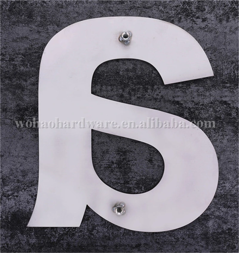 
High quality 304 stainless steel hotel door room number plate letter plates 