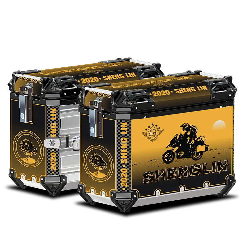 great quality SHENGLIN alloy motorcycle 45 liters rear X5 side canopy tail box manufacturer