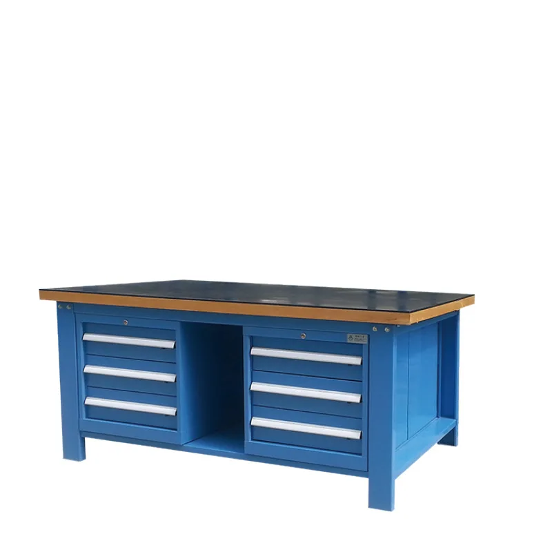OEM Custom Steel Metal Iron Optional desktop ESD Industrial Factory Workbench with drawer parts hang on board