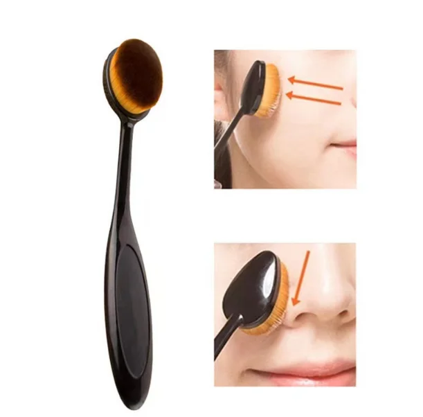 Wholesale Price Black Oval Toothbrush Makeup Brush