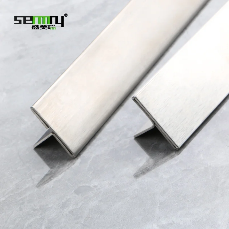 Stainless Steel Metal L Shape Edge trim Curved Corner For Outside l Shaped Tile Trim 304 Stainless ceramic tile edge trim
