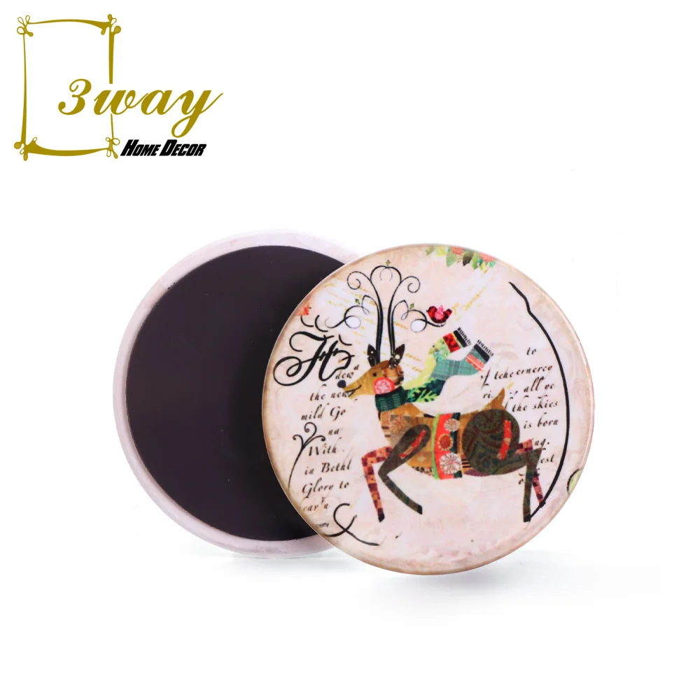 Круглый магнит для холодильника на заказ, маленький Сувенирный магнит для холодильника