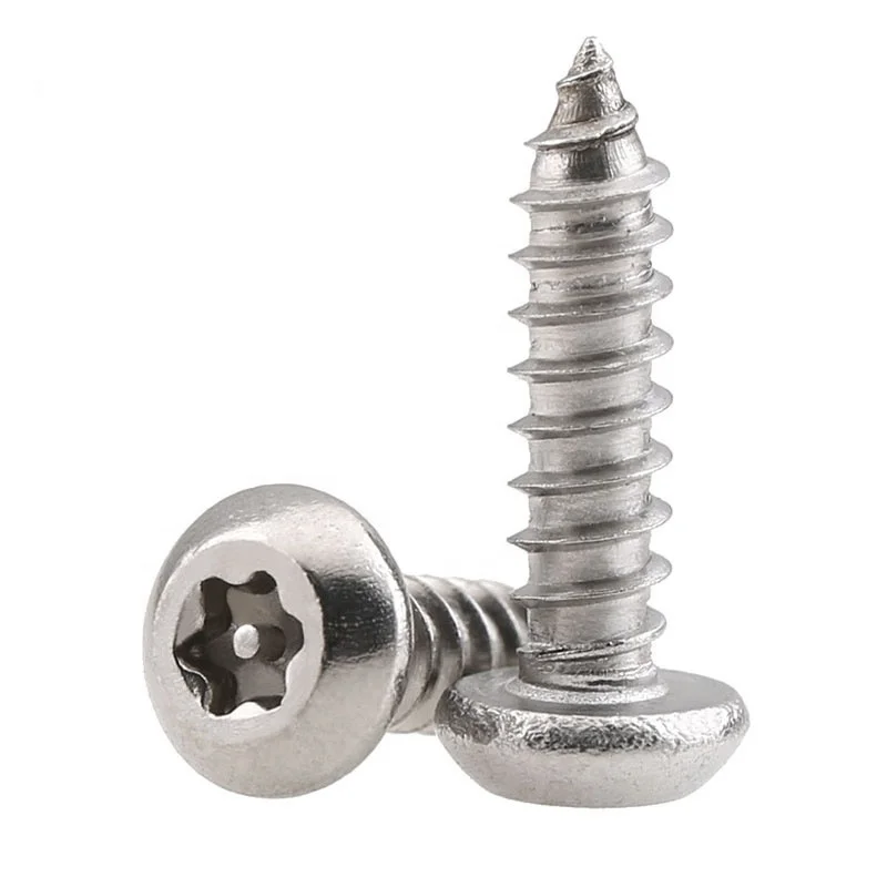 
Lobe round pan head screws ISO14585 ST2.9-6.3 stainless steel pan head torx socket self tapping screw of Security Screw 