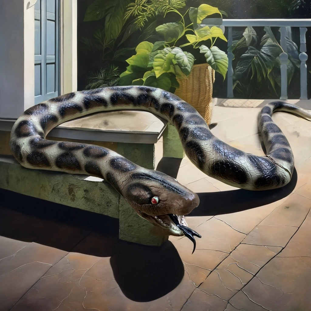 STOBOK Halloween Realistic Snake Toy Latex Rubber Figure for Prank Props