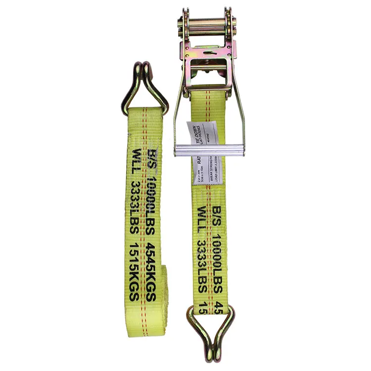 Polyester webbing Heavy Duty Ratchet Straps 50mm 5000kg J Hook for moving truck
