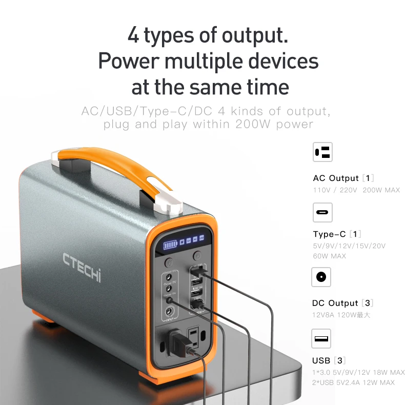 330w 500w 1000w 110v Station Solar System Supply Generator Home Lithium Battery Portable Ups Power Stations