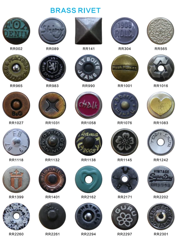 New custom decorative Jeans logo Rivets for jeans shoes