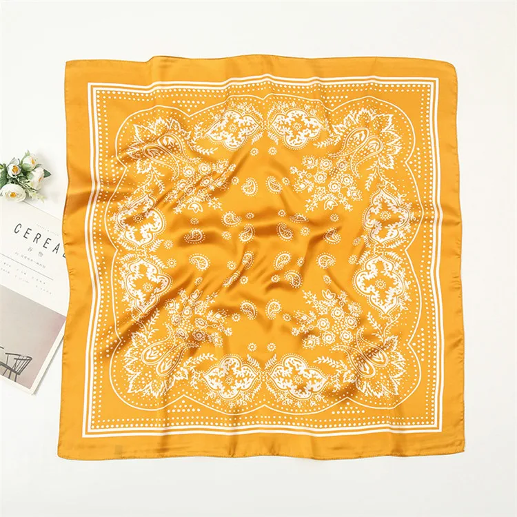 HEFT BOOOGE Classic 70cm*70cm Paisley Design Large Square Satin Scarf