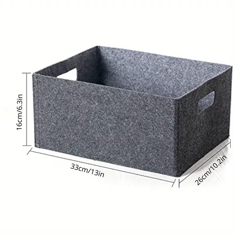 Collapsible Storage Box Foldable Felt Fabric Storage Basket Organizer Boxes Containers For Clothes Towels and Magazine