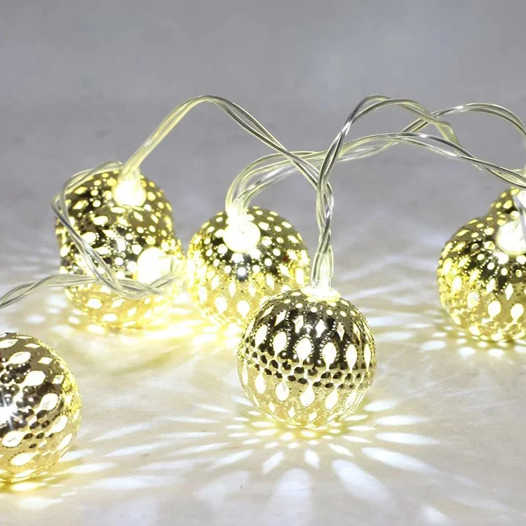 Newish 40led бусиной с металлическим декором функция таймера декоративный свет шнура на Рождество украшение