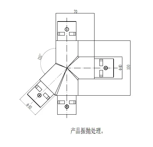 45 joint  aluminum pipe system tube accessories  J40-A05
