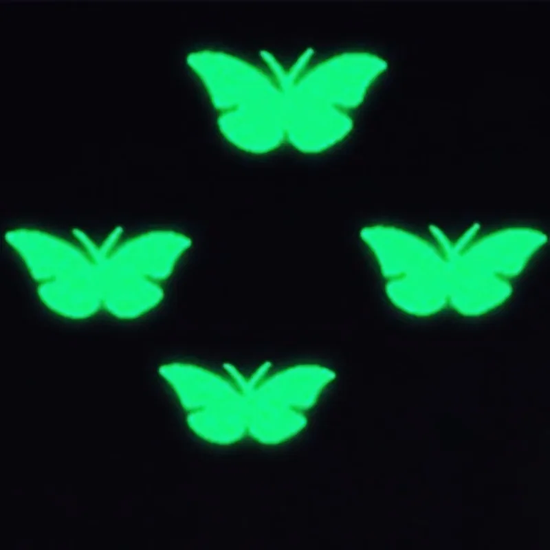 10 sets Fluorescent butterfly patch fluorescent children room wallpaper fluorescent butterfly wall paste
