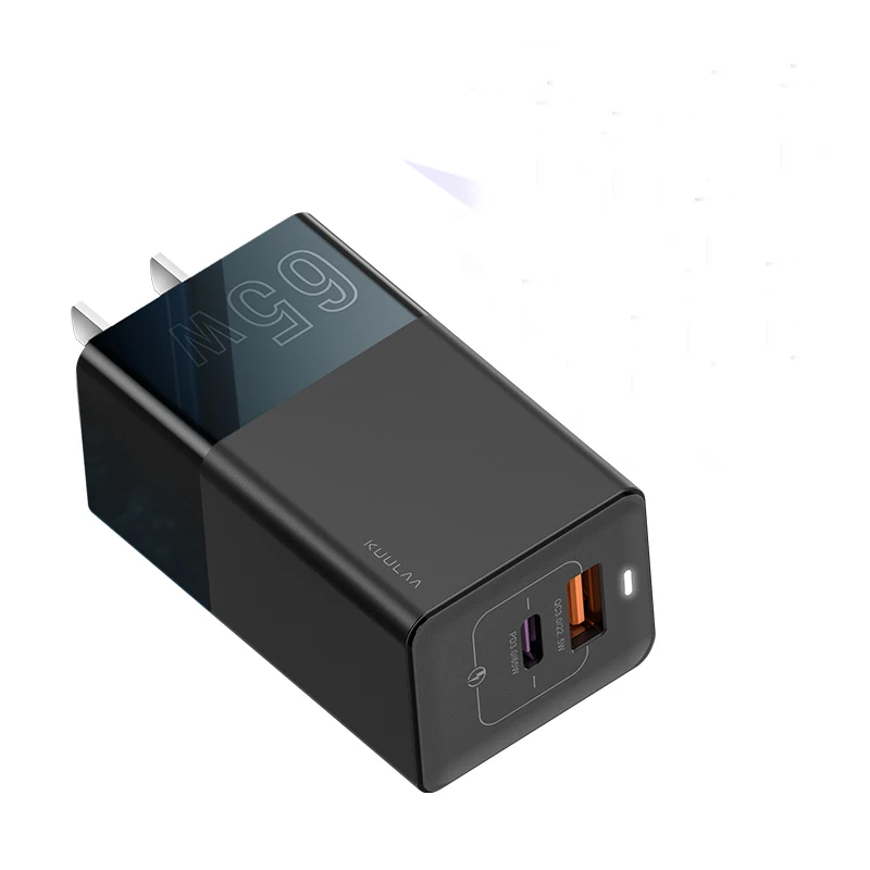  Лучший универсальный 2 порта USBC QC3.0 PD Великобритании стандартный разъем 3-контактный сетевое быстрое 65 Вт Ган мобильного телефона адаптер зарядного устройства с помощью портов типа C и