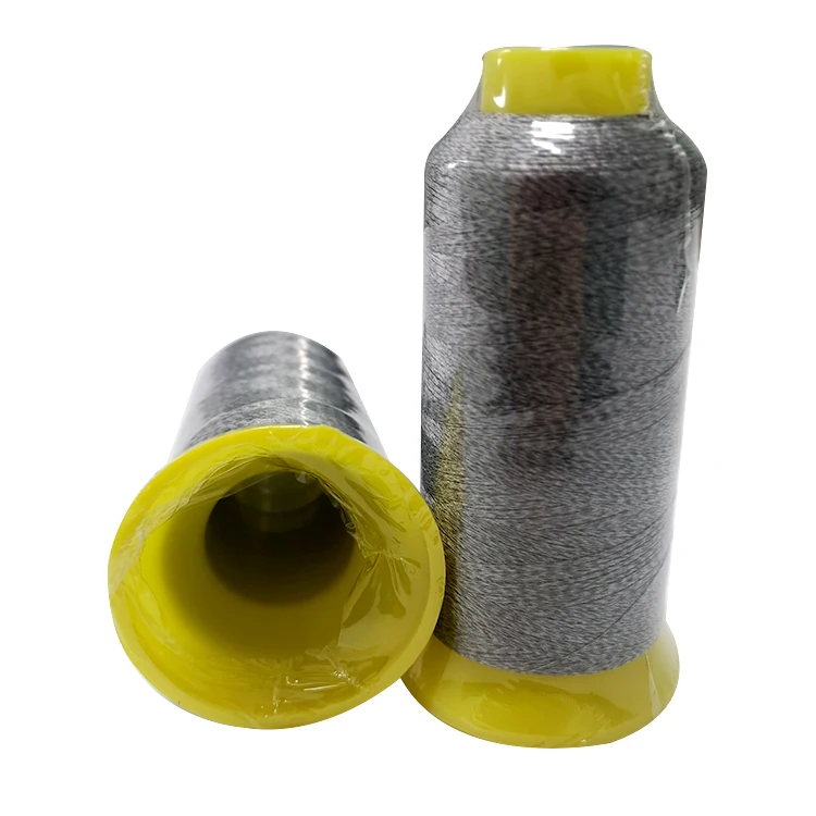 Factory Supplier Polyester Grey Carbon Fiber ESD Antistatic Sewing Thread for Garment