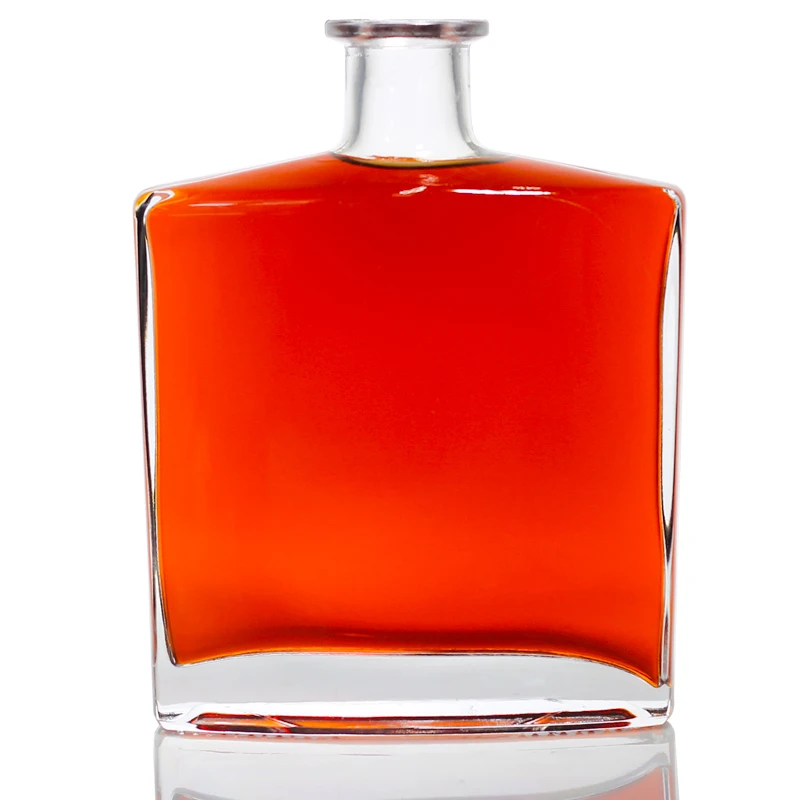 Empty Spirits Glass Whiskey Bottle 700ml 750ml Square Tequila Bottle Whiskey Bottle Vodka Gin With Cork