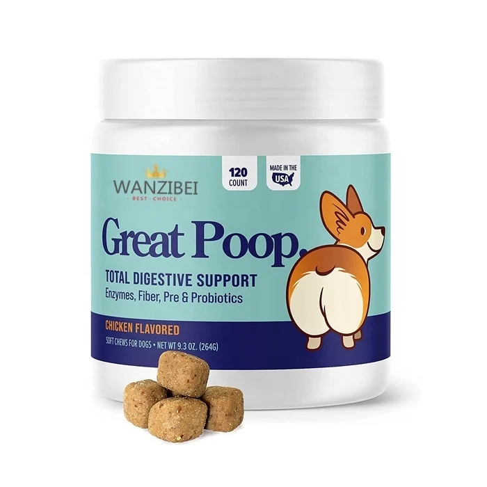 Chew No Poo Bites - Coprophagia Stool Eating Deterrent for Dogs Deter Stop Dog from Eating Feces Probiotic Digestive Enzymes