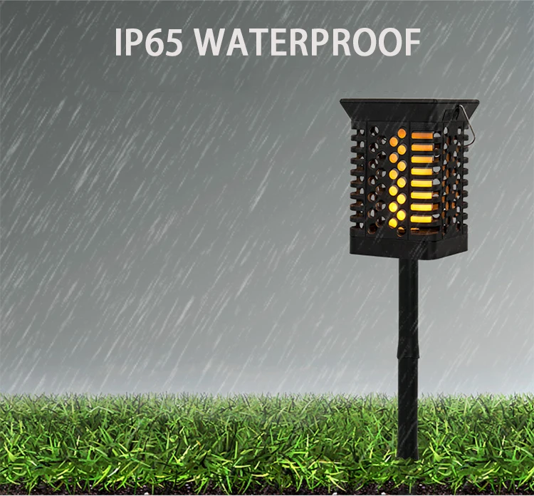 Outdoor Waterproof Solar Decoration Flickering Flame 75 Led Tiki Torches Solar Torch Light For Garden Pathway