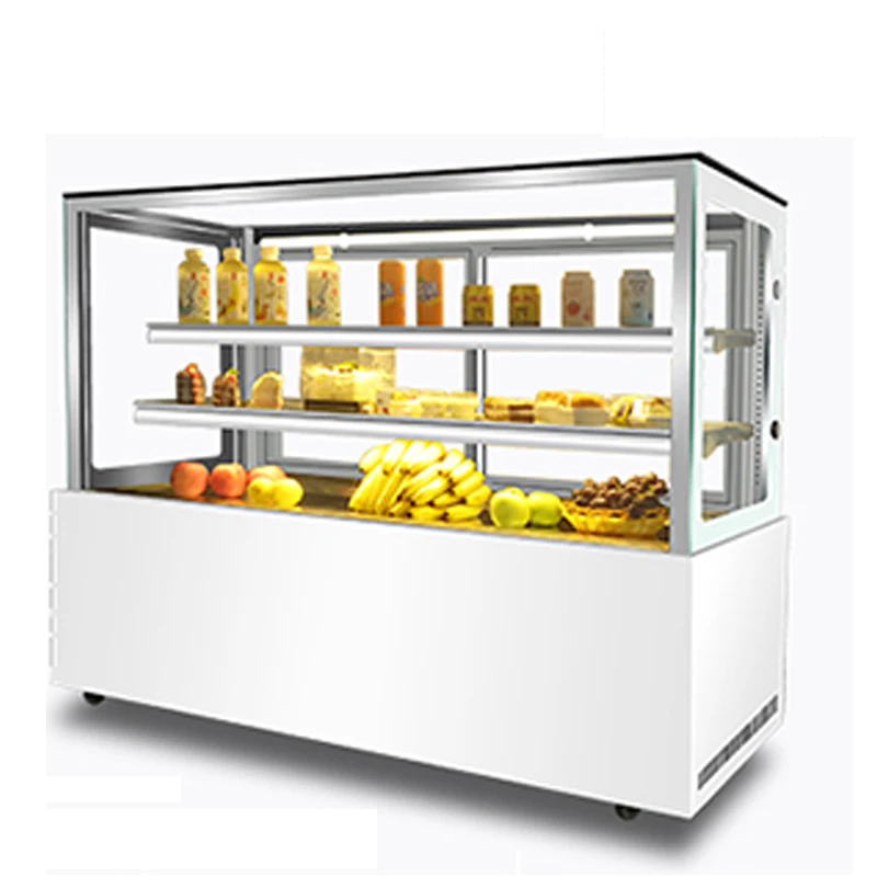 Factory Price Curved Glass Bakery Cake Refrigerator Showcase / Cake Display Case