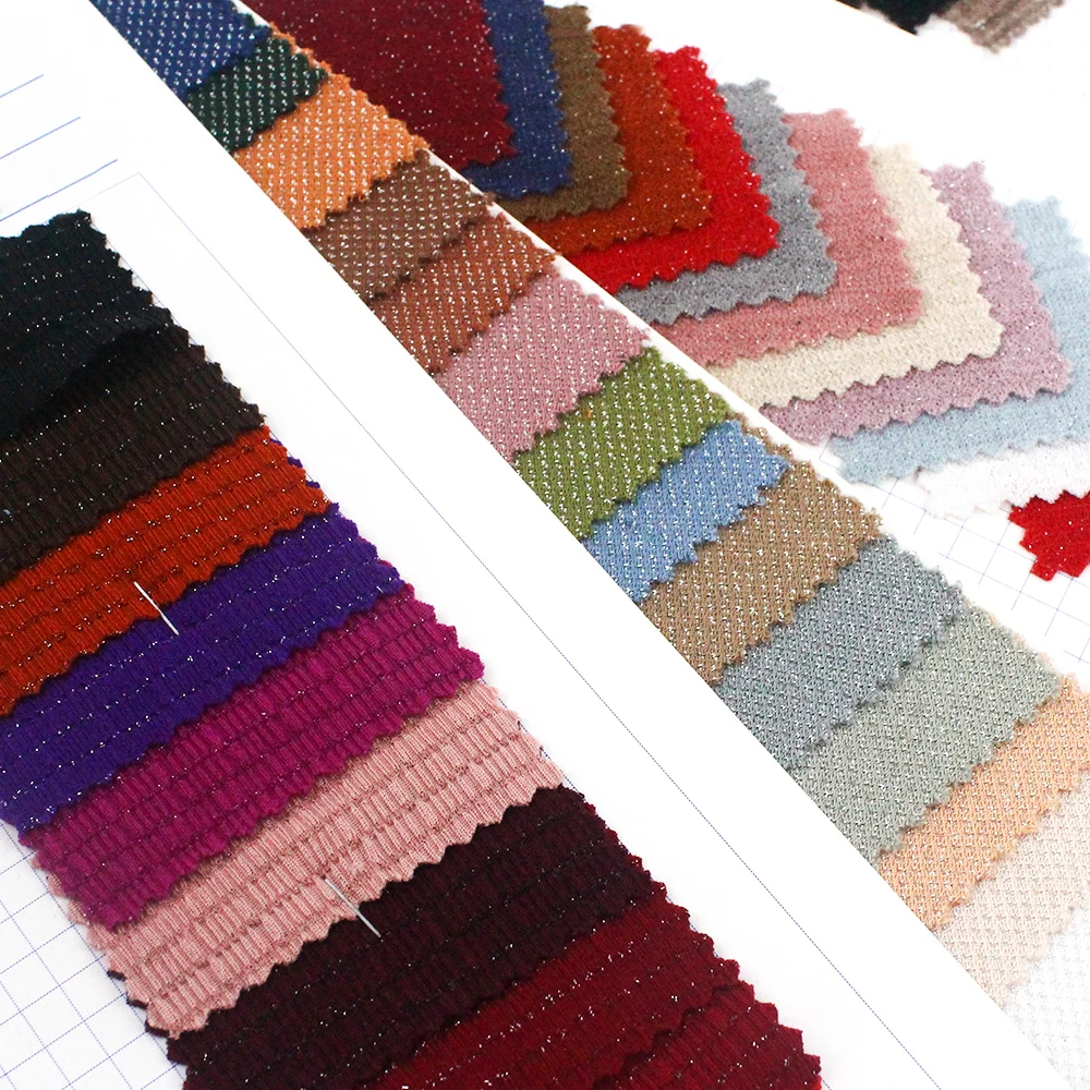 Custom Lightweight Metallic Lurex 94% Nylon 6% Spandex Fabric Stretch Jersey Material