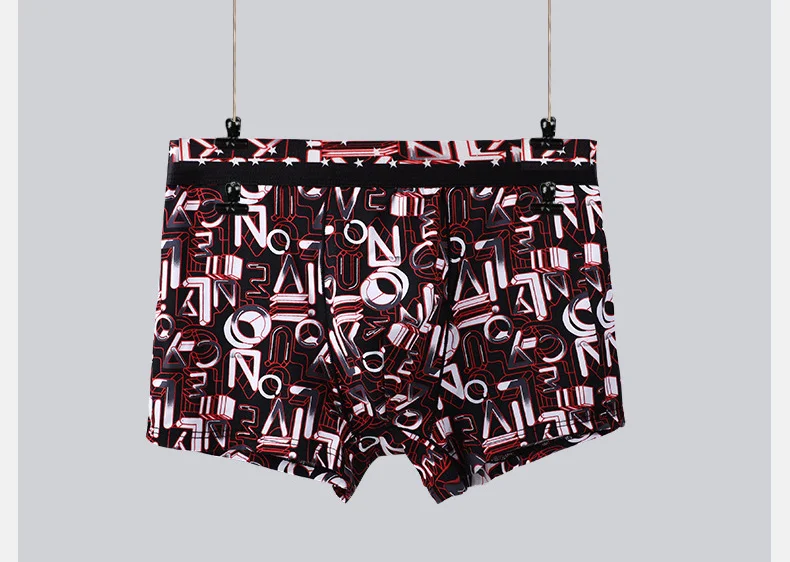 Nylon Men Boxers Shorts Fashion Mid-rise Panties Ice Silk Boxer Briefs Wholesale High Quality Canned 4 Packs for Men Knitted