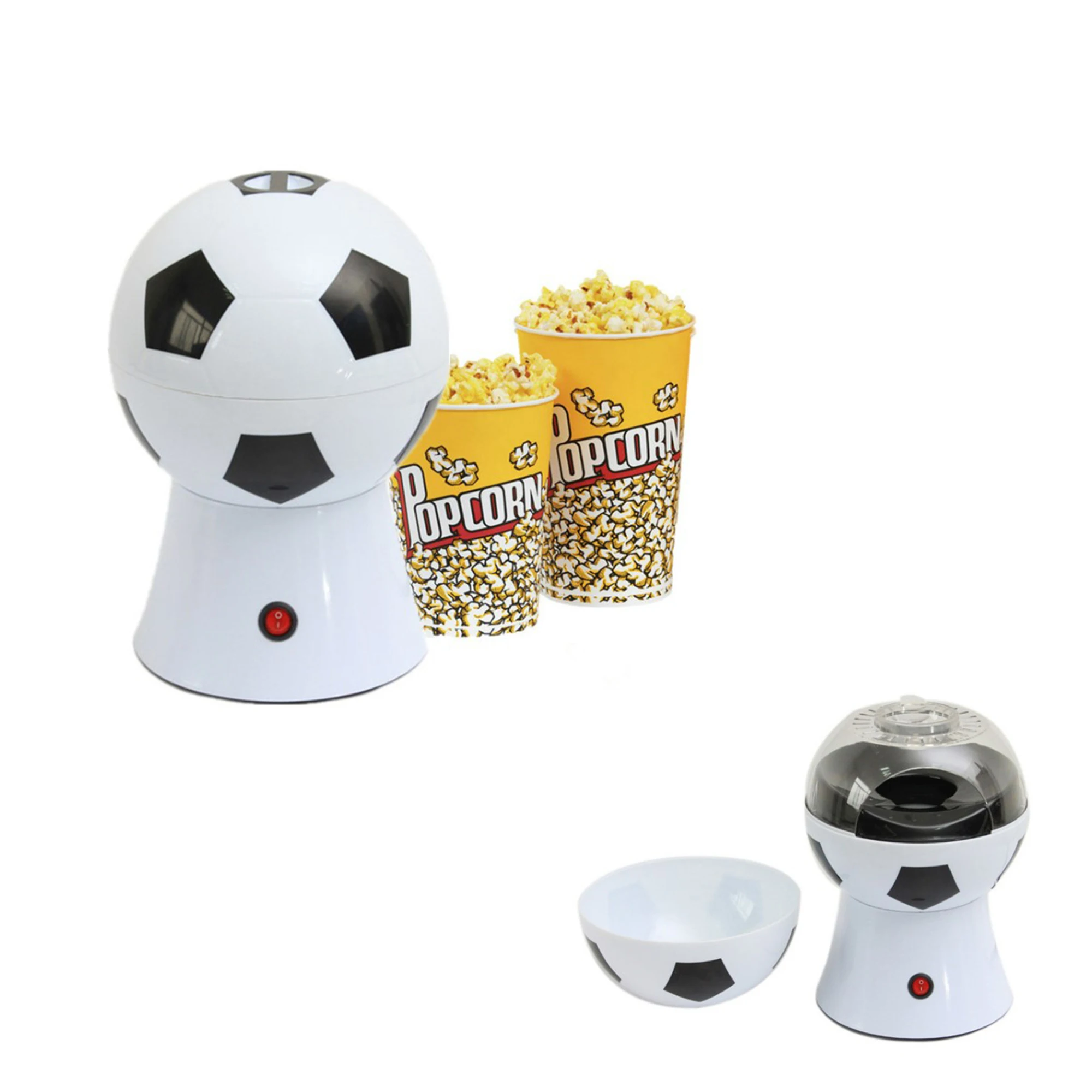 Hot air Popcorn Machine Snack Popcorn Maker Without Oil Preparation in the Shape of Ball