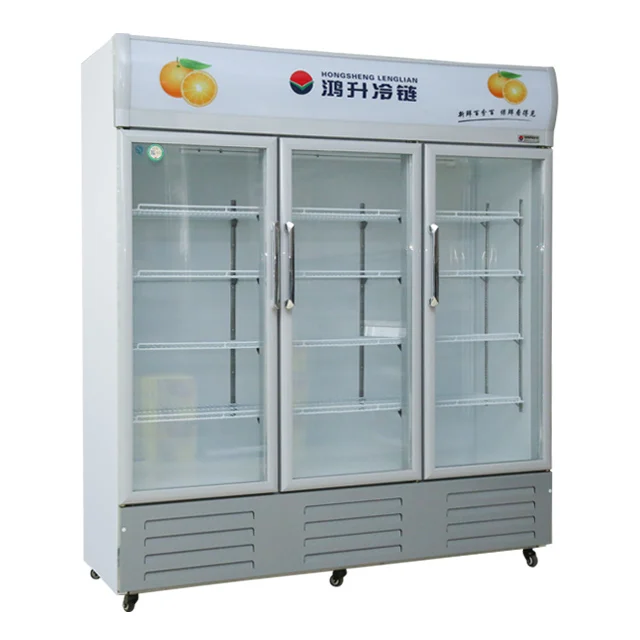 Convenience store used Triple doors Direct cooling Commercial Beverage Refrigerator Wine Cooler Drinks Chiller