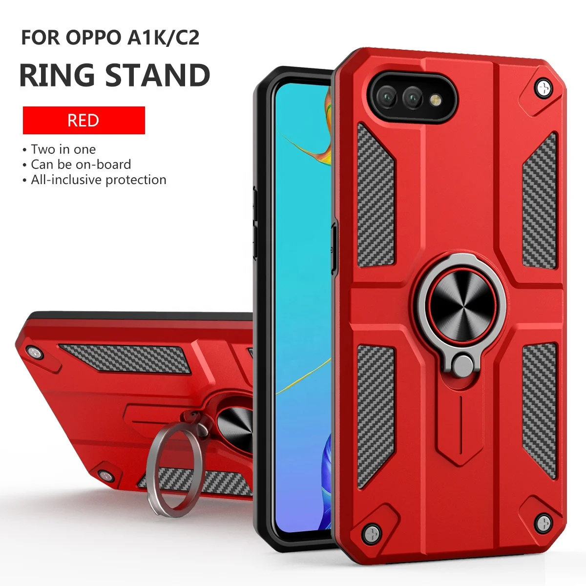 Military grade drop test heavy protection against impact protection fall ring bracket mobile phone case For OPPO series