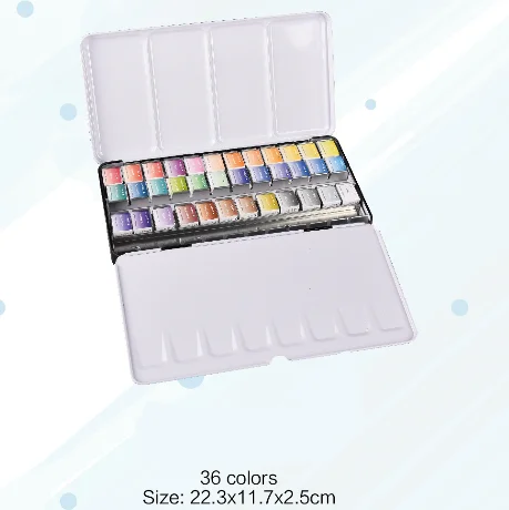 Professional 36Colors Aquarelle Watercolor Paint Set