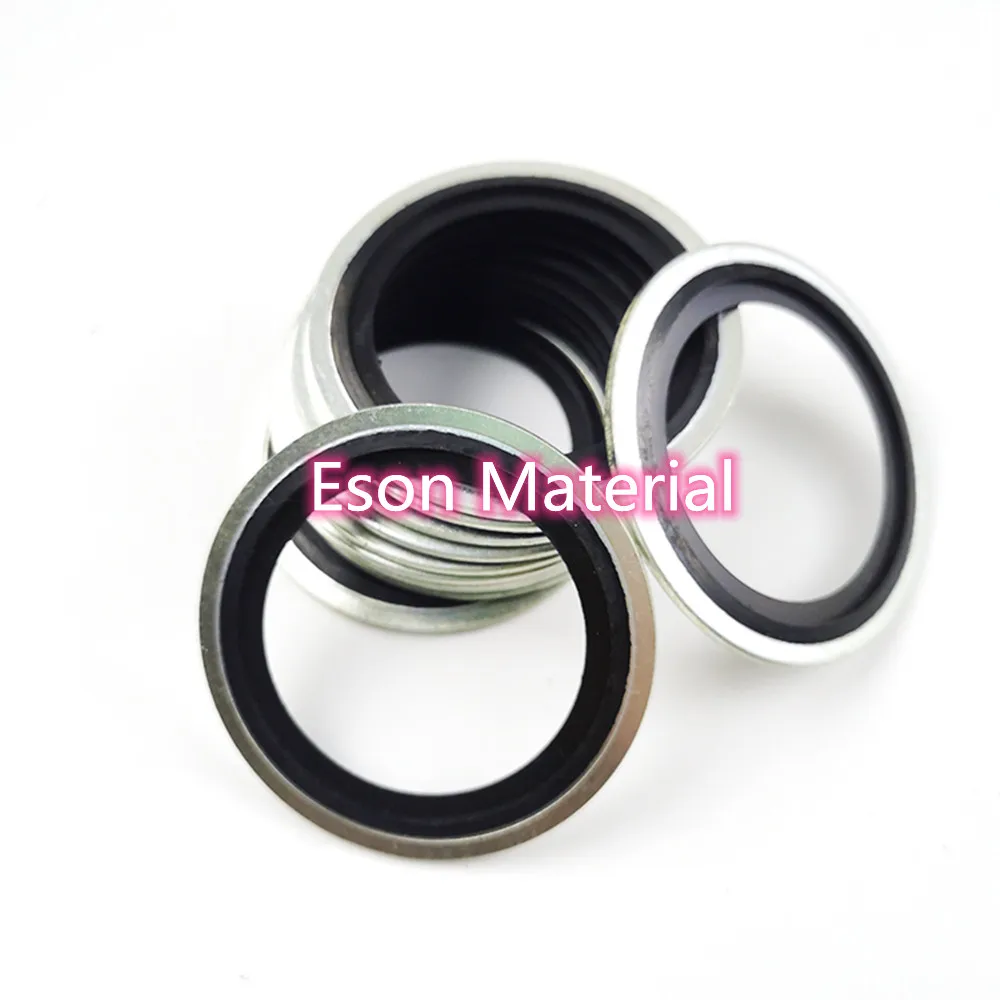 Plain washer for assembly NBR/FKM rubber and metal oil seal