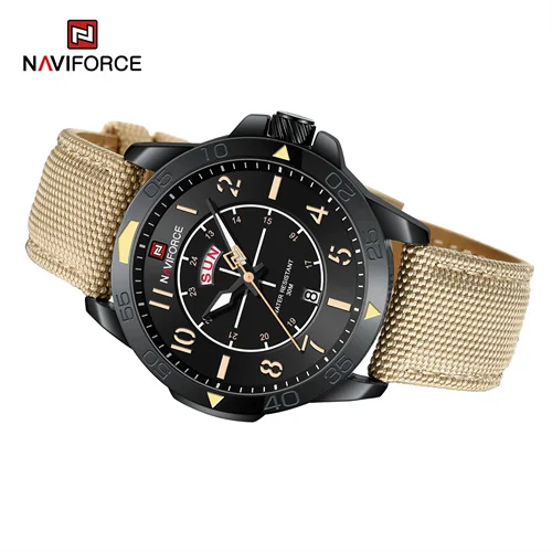 NAVIFORCE 9204N BBY OEM Factory Wholesale Cheap Quartz Customized Logo Men Watch Waterproof Luminous Hands Wrist Watch relogio